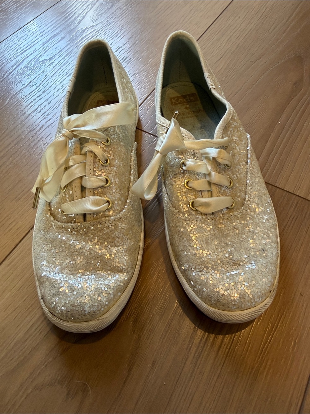 Keds X Kate Spade Champion glitter sneakers